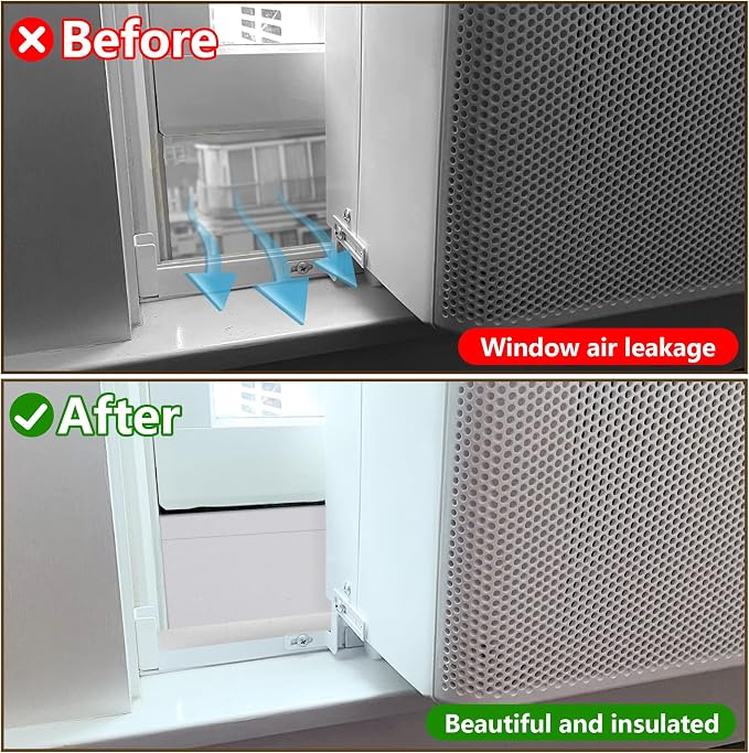 moonoom 4 Pack Air Conditioner Foam Block, Window AC Side Foam Block Kit - Image 5