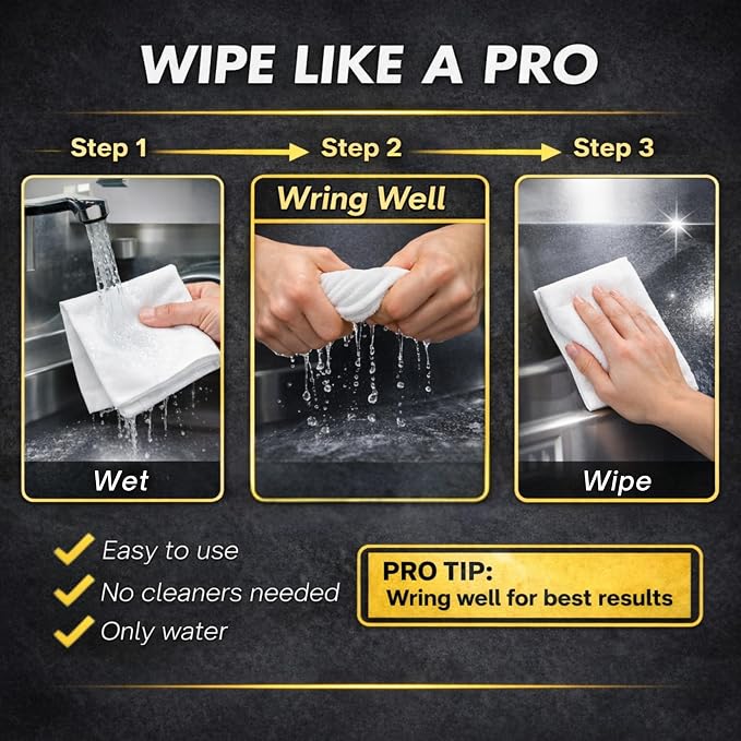Microfiber Magic Streak Free Cleaning Cloth 10 Pack Clean Any Surface - Image 3
