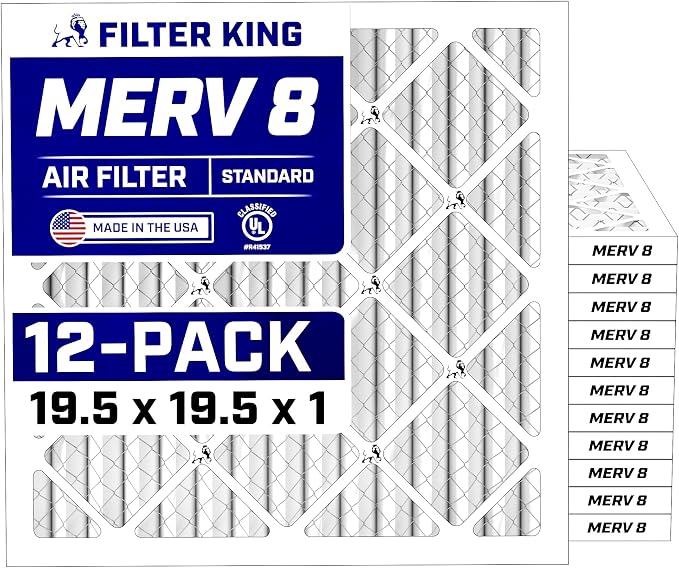 Filter King 19.5x19.5x1 Air Filter Dust & Allergy Control AC Furnace Filters by FilterKing