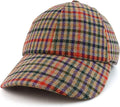Trendy Apparel Shop Plaid Checker Wool Blend Unstructured Baseball Cap by TrendyApparel