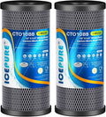 ICEPURE 10"X4.5", 1 Microns Whole House Sediment Activated Carbon Water Filter by ICEPURE