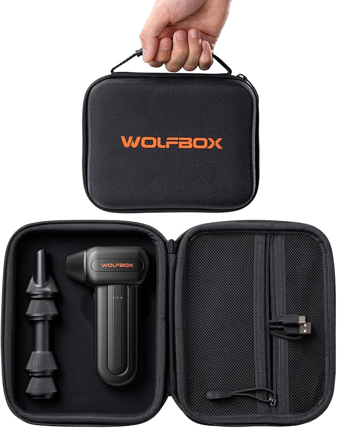 WOLFBOX Hard Carrying Case for MF60/MF70 Electric Air Duster, Shockproof Travel by WOLFBOX