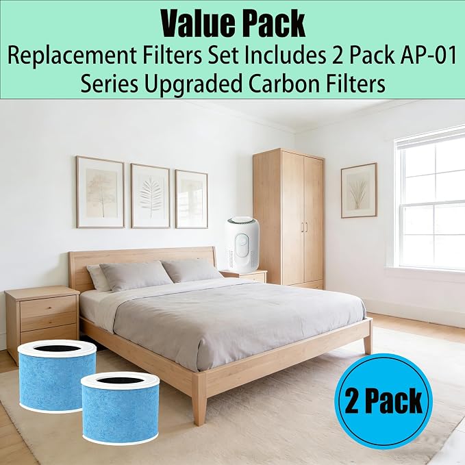 AG01 Filters Replacement for Momcozy AP01 Nursery Air Purifier, 4-in-1 True - Image 5