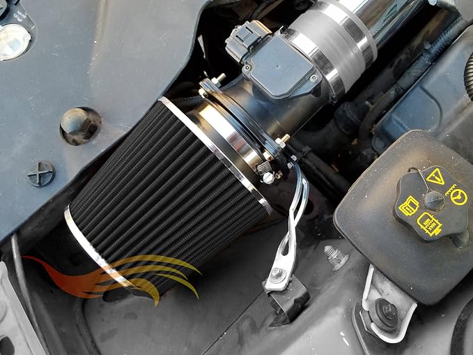 BLACK 3.5" 89 mm Inlet Narrow Air Cone Replacement Performance Washable - Image 4