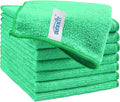 HOMEXCEL Green Microfiber Cleaning Cloth, 8 Pack Cleaning Towels by HOMEXCEL