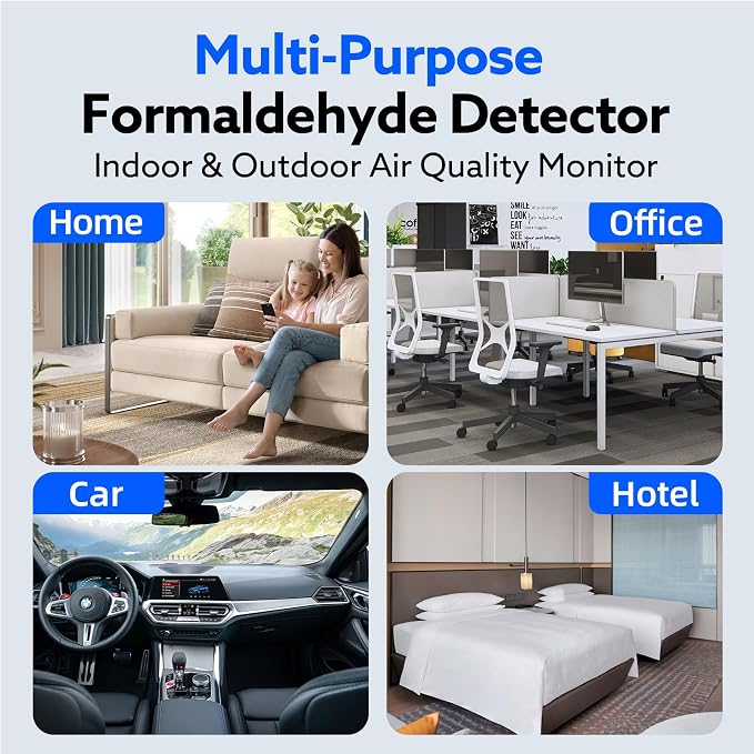 Formaldehyde Detector, Rechargeable HCHO Monitor - Image 6