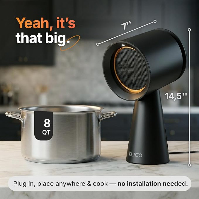 TUCO Portable Range Hood, Countertop Kitchen Exhaust Fan - Image 4