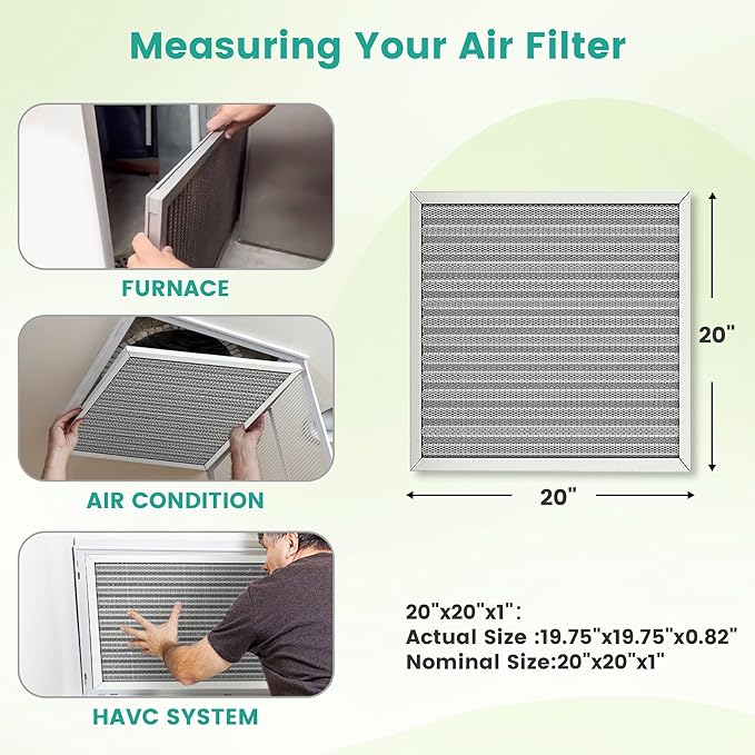 20x20x1 HVAC Furnace Air Filter, Washable Electrostatic Furnace Filter - Image 3