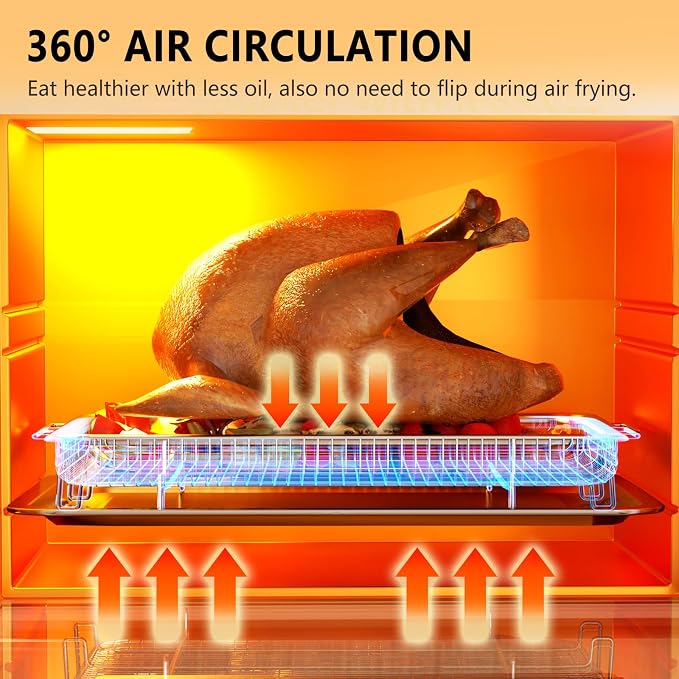 Air Fryer Basket for Oven, OPENICE 15.3" x 11.0" Large Air Fryer Tray and Pan - Image 3