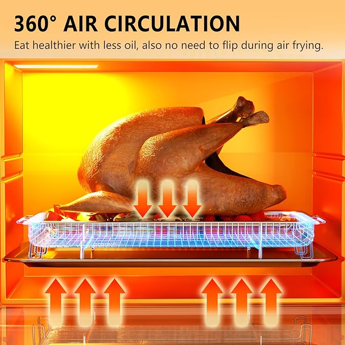 Air Fryer Basket, OPENICE 2 Set Air Fryer Pan and Crisper Tray - Image 3