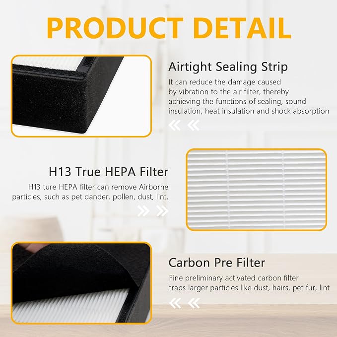 FF50 Filter Compatible with A len BreatheSmart FF50 FIT50 FF50 Purifier - Image 5