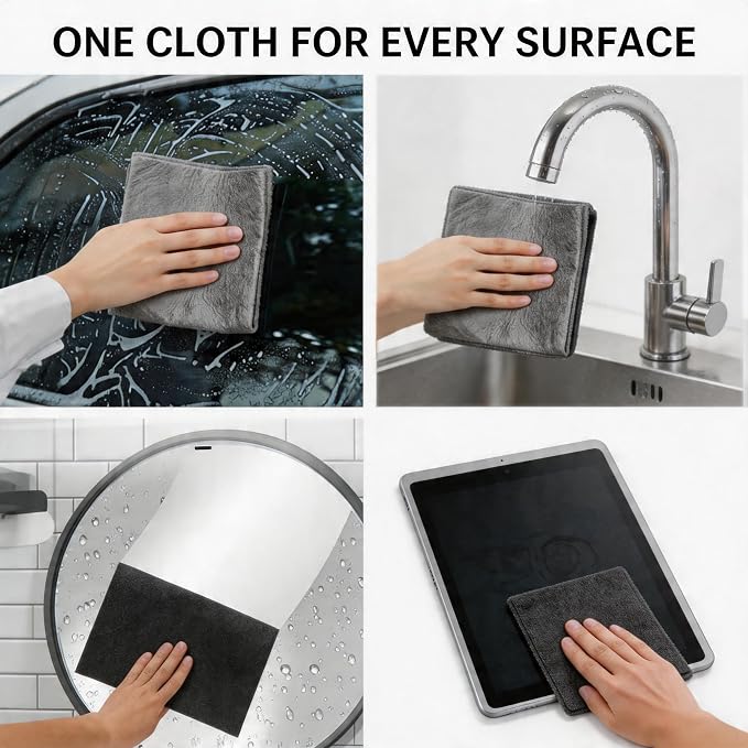 10 Pack Microfiber Cleaning Cloths, Thickened Streak Free & Lint Free Glass - Image 8