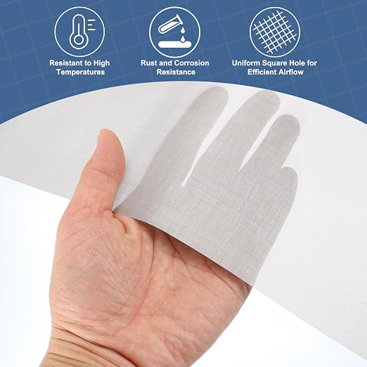 uxcell 300 Mesh 118" x 10" Woven Wire Mesh, 316 Stainless Steel Air Vent Filter - Image 5