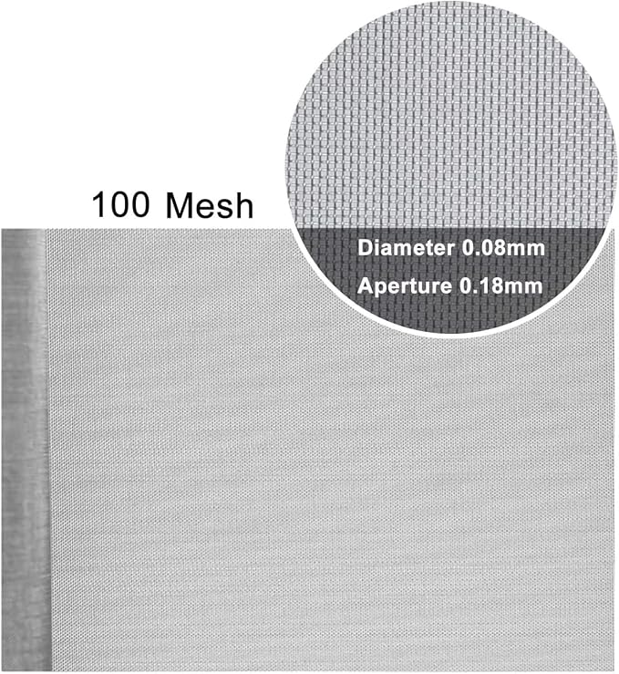 Stainless Steel Woven Wire Mesh, 304 Steel Wire Cloth, 100 Mesh High-Density - Image 2
