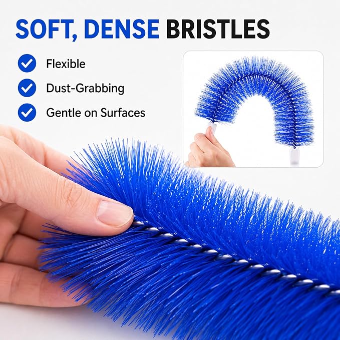 Fan Cleaning Brush, Bendable Microfiber Duster, Washable Reusable Fan Brush - Image 4