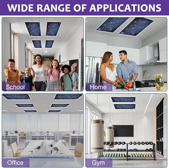 QOUBAI 6PCS Fluorescent Light Covers, 4x2 Feet Magnetic Light Cover Fluorescent - Image 5