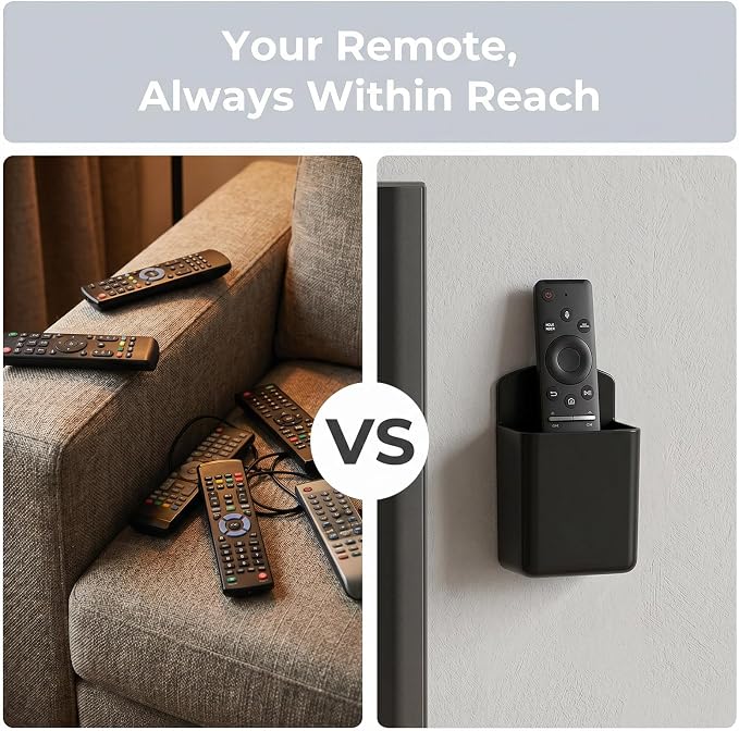 2 PCS Remote Control Holder Wall Mount, TV Remote Control Holder, Self Adhesive - Image 5