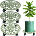 3 Packs 14 Inch Rolling Plant Stand by Planterhoma