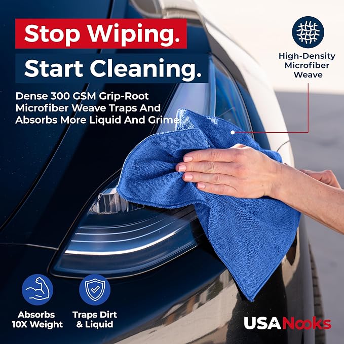 USANOOKS Premium 300GSM Microfiber Cleaning Cloth - Image 6