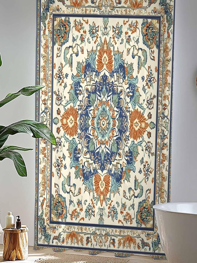 Sheer Curtains 96 Inches Long, Southwest Farmhouse Semi Sheer Curtains Light - Image 4