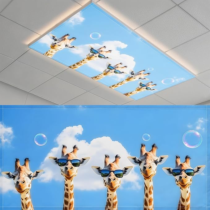 Fluorescent Light Covers-2 Pack 4 x 2 Feet Magnetic Ceiling Light Cover Room by BSFHH