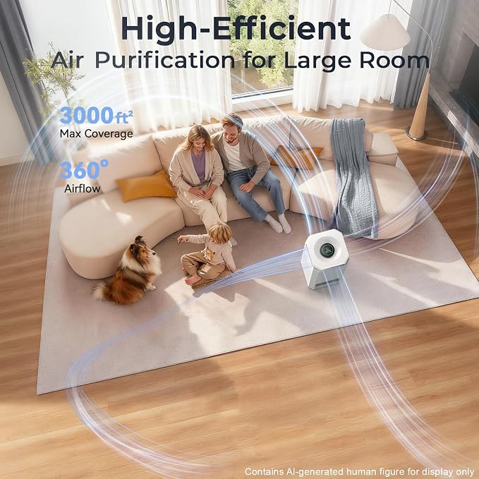 Afloia Air Purifier and Humidifier Combo in One-Cool Mist Evaporative - Image 3