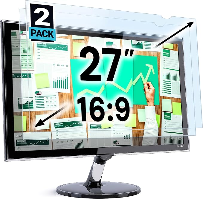 VINTEZ 27 inch Blue Light Blocking Screen Protector Panel by VINTEZ