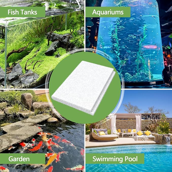 Classic Pond Filter Pad Aquarium Media 18"x72"x1", 9 Ft² White Thicker Reusable - Image 6