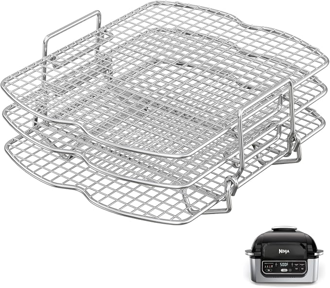KEESHA Dehydrator Rack for Ninja Foodi AG300 Grill, 3 Stackable Layers by KEESHA