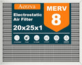 20x25x1 Reusable Air Filter, MERV 8, Permanent Electrostatic Air Filter by Aerzva
