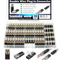 20Pcs Quick Connect Wire Connectors, Low Voltage No Stripping Double Wire Plug by Seamaka