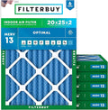 Filterbuy 20x25x2 Air Filter MERV 13 Optimal Smoke & Allergy Defense, by Filterbuy
