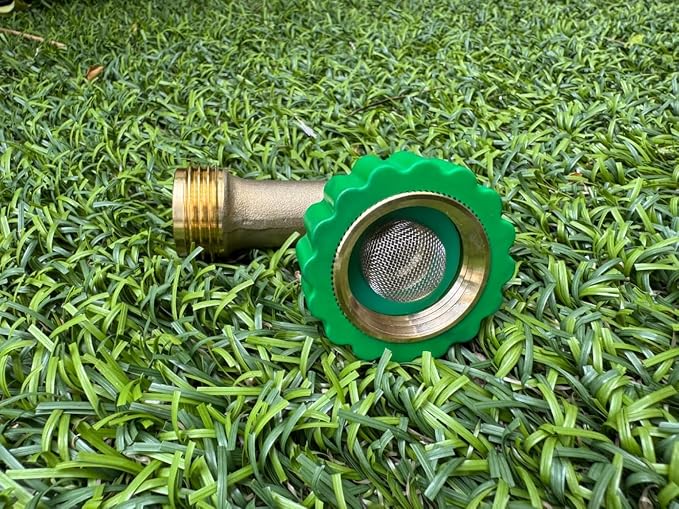 Lead-Free Brass 90°Hose Elbow Fitting, 90 Degree Hose Saver Green Quick Swivel - Image 6
