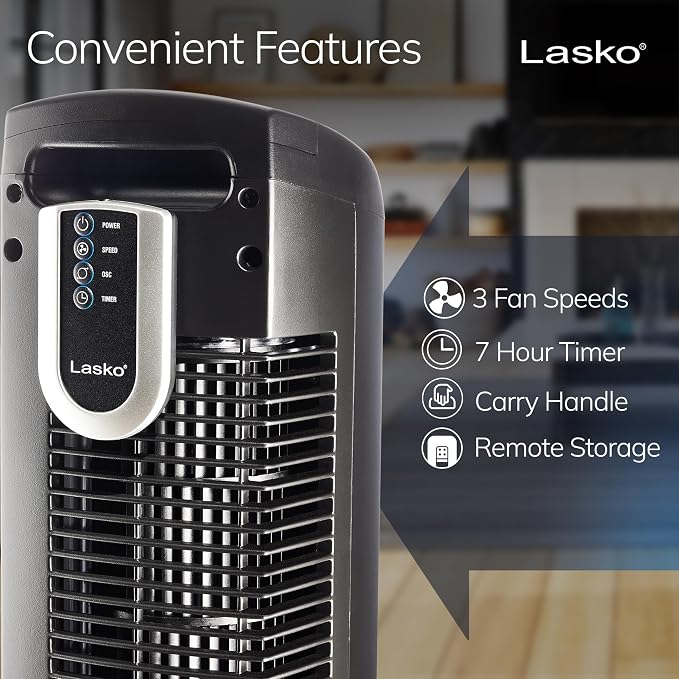 Lasko Oscillating Tower Fan - Image 5