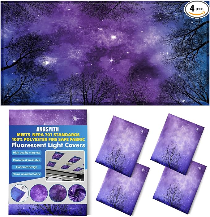 ANGSYLTH 4 Pcs Fluorescent Light Covers by ANGSYLTH