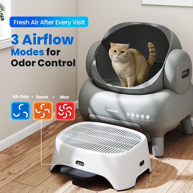 Neakasa Airstep, 2-in-1 Litter Box Air Purifier & Cat Step, 3-Mode Odor - Image 4