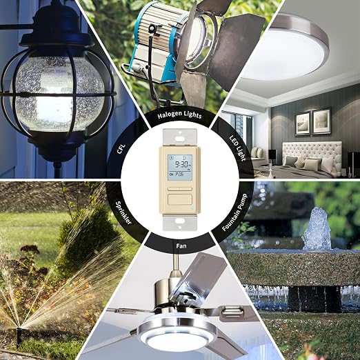 Ortis 7 Day Programmable in-Wall Timer Switch, Sunrise Sunset Timer, Digital - Image 6