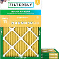Filterbuy 18x25x1 Air Filter MERV 11 Superior Pet & Allergy Defense, by Filterbuy
