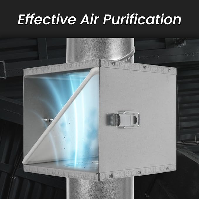 Repa Market 6" Duct Air Filter Box – Galvanized Steel Inline Dryer Filter - Image 3