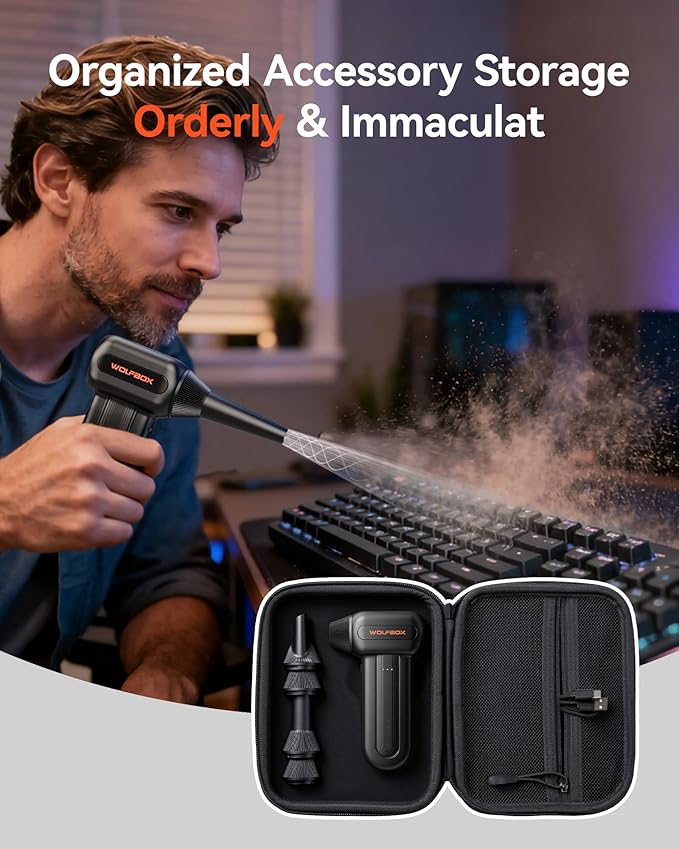 WOLFBOX Hard Carrying Case for MF60/MF70 Electric Air Duster, Shockproof Travel - Image 3