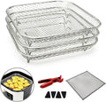 Air Fryer Rack Set of 3, Stackable Stainless Steel Air Fryer Basket Accessories by Unknown