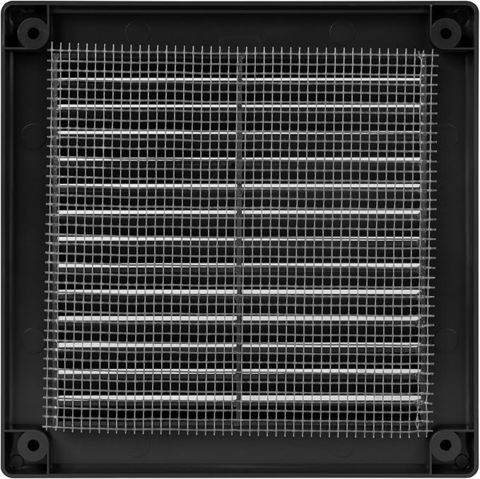6 x 6 Inch Black Air Vent Cover – Plastic Square Air Vent Grill Cover - Image 9