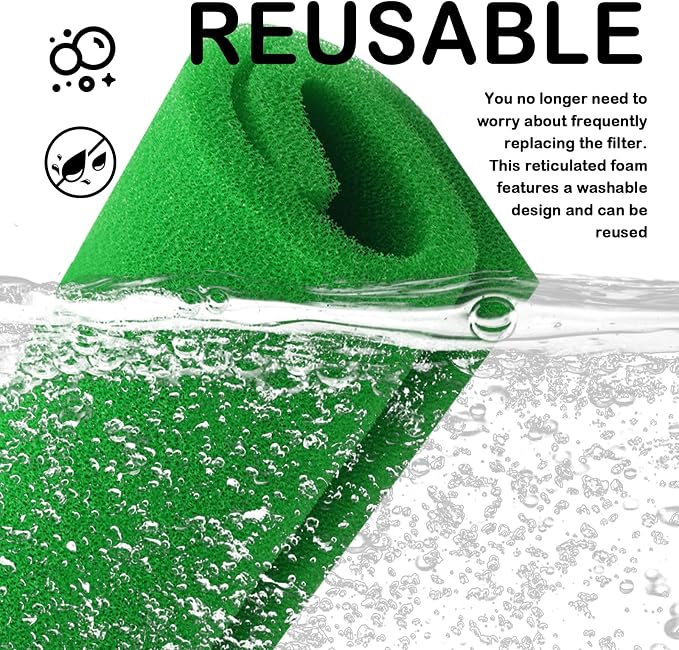 Cut to Size Air Filter Foam 16.7''x14.76''x5/8'', Reusable Foam Filter Material - Image 6