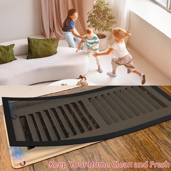 Floor Register Vent Cover- 5.5"x12" Magnetic Air Vent Screen Mesh Cover - Image 6
