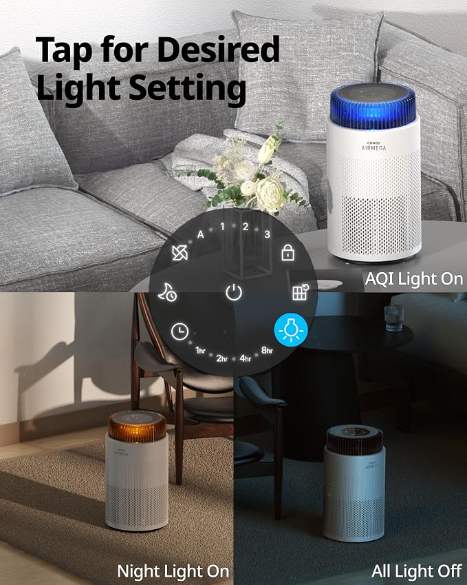COWAY Air Purifiers for Home up to 810 ft², HEPA and Carbon Filter for Smoke - Image 6