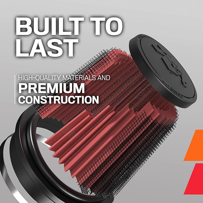 K&N High-Flow Original Lifetime Universal Clamp-On Air Filter: High Performance - Image 5