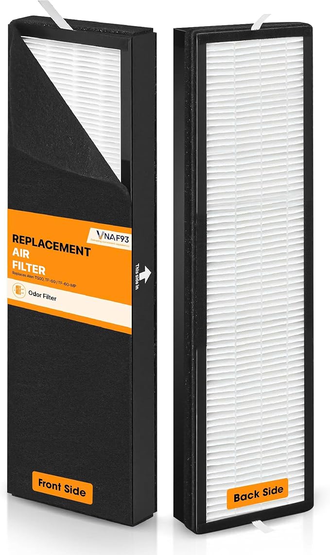 2 Pack HEPA Filter for Alen T500 Air Purifier, TF-60 / TF-60-MP, HEPA 13 / MERV by VNAF93