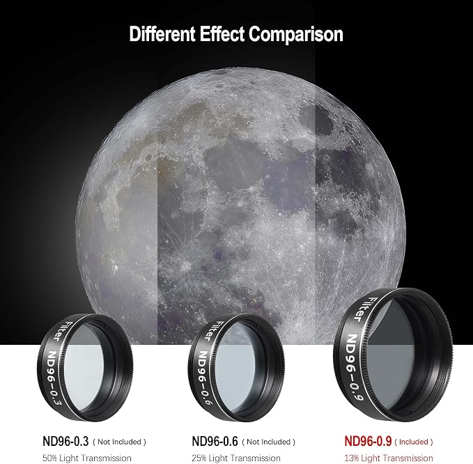 Astromania Telescope Filter Moon Filter 1.25 inch, Neutral Color Filter ND96-0.9 - Image 4