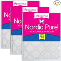 Nordic Pure 12x18x1 Tru Mini Pleat MERV 10 AC Furnace Air Filters 3 Pack | by NordicPure
