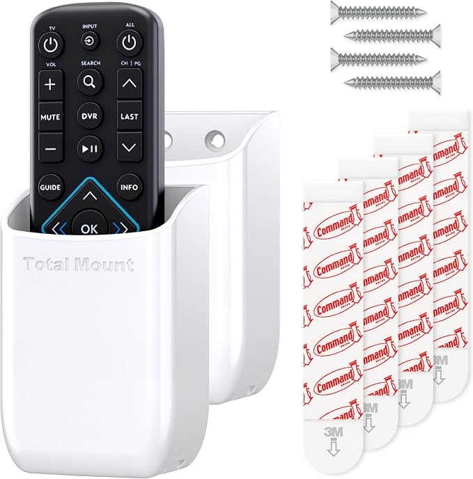 TotalMount Hole-Free Remote Holders – Eliminate Need to Drill Holes in Your Wall by TotalMount